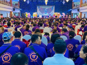 Một buổi offline của một cộng đồng tiền ảo Pi tại Bắc Ninh. Ảnh: Quang Tươi